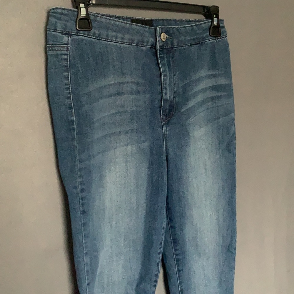 High rise ankle skinny jeans